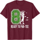 8th Birthday Golfer Boy Eight Year Old Golf Player T-Shirt - T-Shirt | Maroon