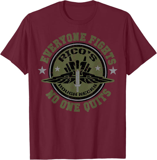 Vintage Mobile Infantry Ricos Roughnecks T-Shirt - T-Shirt | Maroon