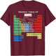 Marvel Periodic Table of Characters T-Shirt - T-Shirt | Maroon