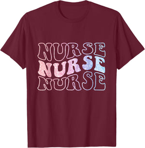 Retro Future Nurse Life For Registered Nurse Nurse's Day T-Shirt - T-Shirt | Maroon