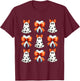Coquette Tooth Ghost Groovy Retro Halloween Cute Dentist T-Shirt - T-Shirt | Maroon