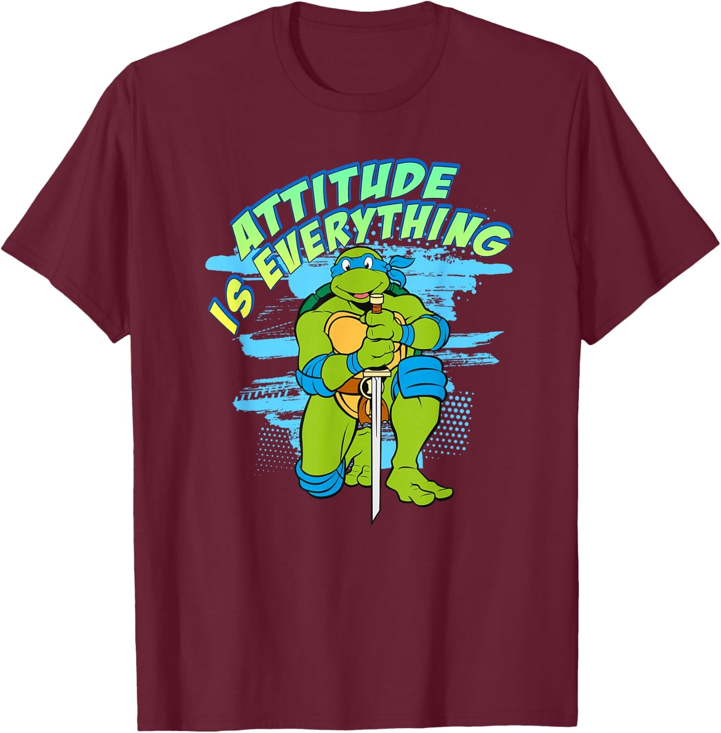 Leonardo - Attitude is Everything T-Shirt - T-Shirt | Maroon