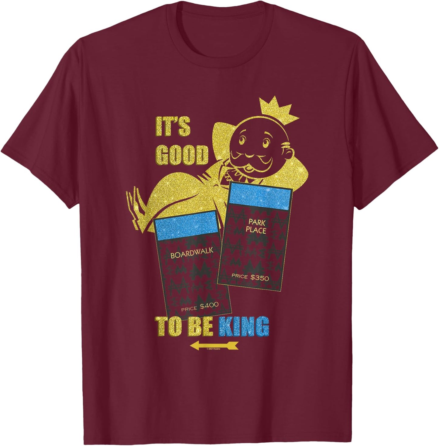 Monopoly Good to Be King T-Shirt - T-Shirt | Maroon