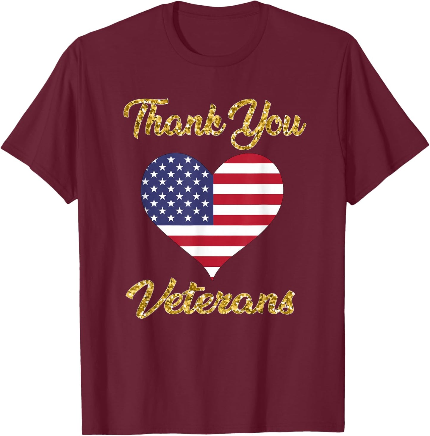 Veterans Day with American Flag Dad Women Kids T-Shirt - T-Shirt | Maroon