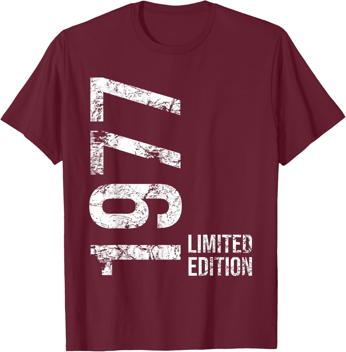 48th Birthday Man Woman 48 Years 1977 Birthday T-Shirt - T-Shirt | Maroon