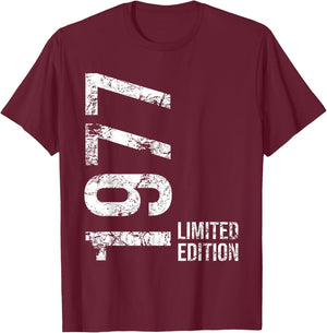 48th Birthday Man Woman 48 Years 1977 Birthday T-Shirt - T-Shirt | Maroon