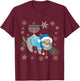 Funny Hanukkah Sloth Jewish Chanukah Sleeping Men Women Kids T-Shirt - T-Shirt | Maroon