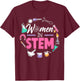 Women In STEM Steminist Engineering Biologist Science T-Shirt - T-Shirt | Maroon