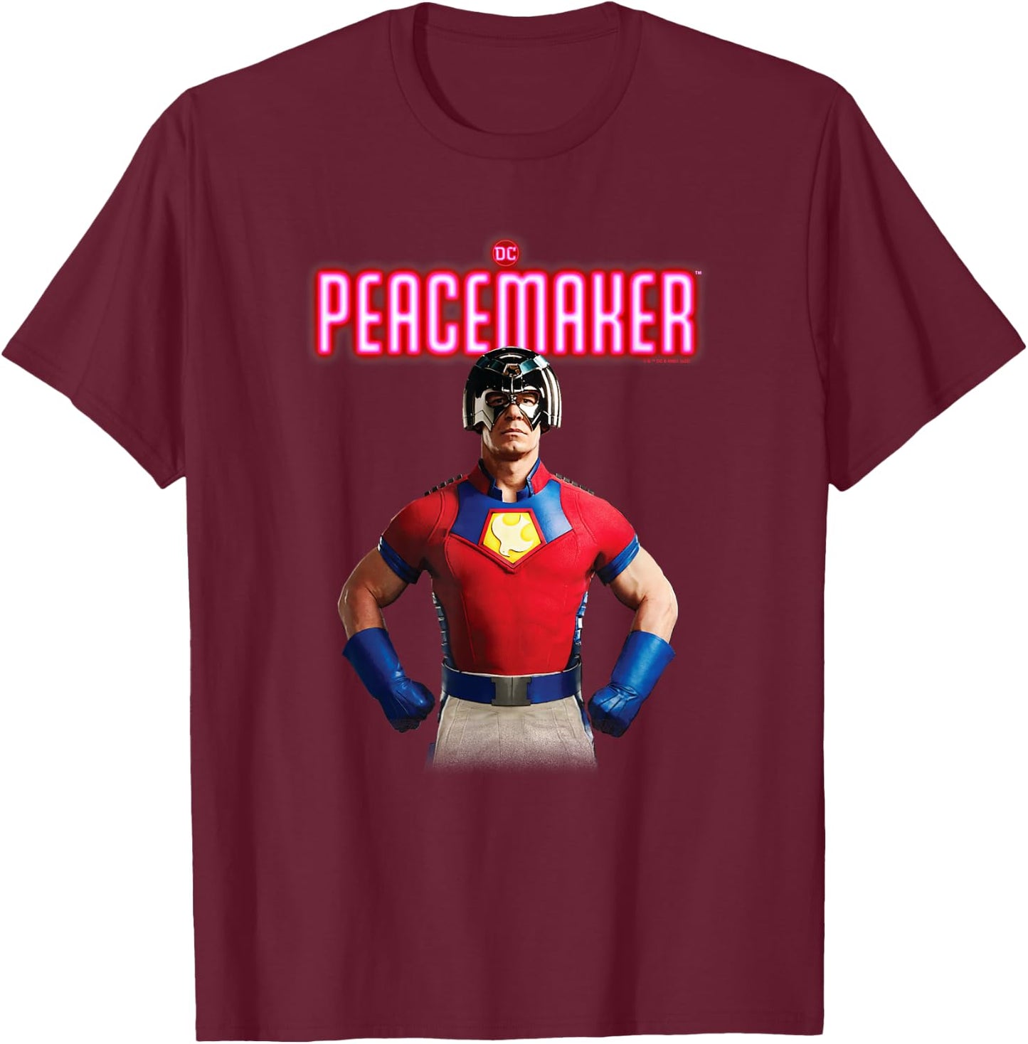 Peacemaker Hero Pose Portrait T-Shirt - T-Shirt | Maroon