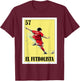 Funny Mexican Soccer Design - El Futbolista T-Shirt - T-Shirt | Maroon