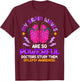 Purple Ribbon Epilepsy Awareness Epilepsy Survivor T-Shirt - T-Shirt | Maroon