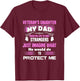 Veterans Daughter Shirt What Dad Would Do To Protect Me T-Shirt - T-Shirt | Maroon