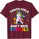 Tonsil Surgery Recovery Gift Girls Unicorn Tonsil Removal T-Shirt - T-Shirt | Maroon