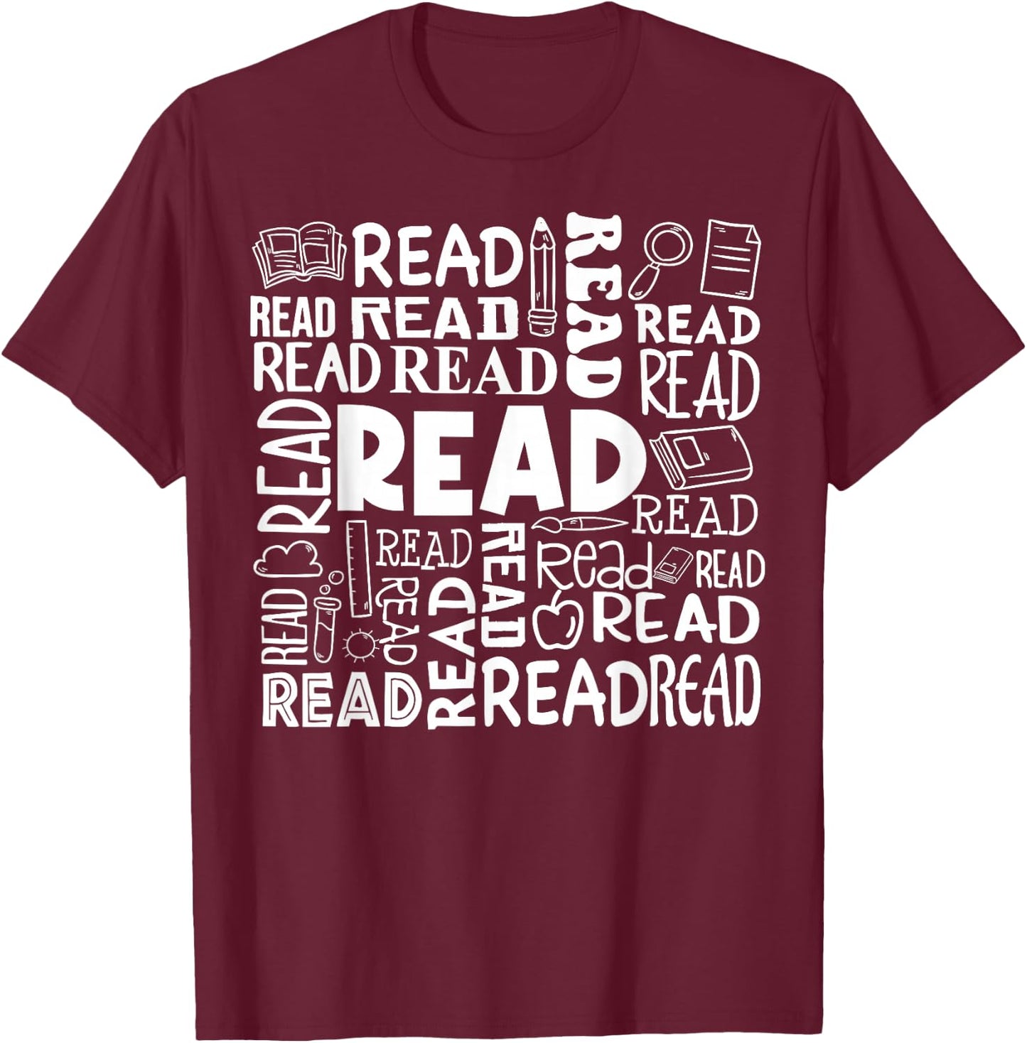 Retro Librarian Book Reader Library Book Reading T-Shirt - T-Shirt | Maroon