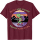 Slow And Steady And Reach Your Goal - Hiking Turtle T-Shirt - T-Shirt | Maroon
