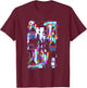 MegaUltraEpic Glitch - Men's Anime Glitch Art - Black - Small - Short Sleeve - Classic Fit - - All Seasons T-Shirt - T-Shirt | Maroon