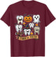 Trick or Teeth Funny Halloween Dentist Tooth Design T-Shirt - T-Shirt | Maroon
