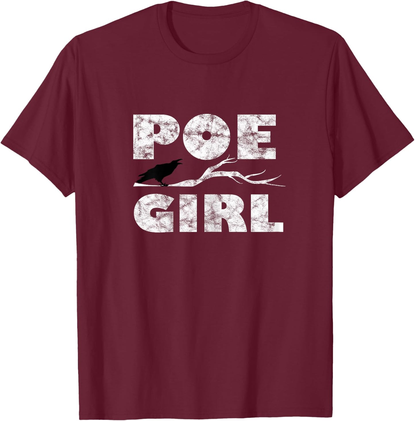 Poe Girl Funny Edgar Allan Poe Idea And Girls T-Shirt - T-Shirt | Maroon