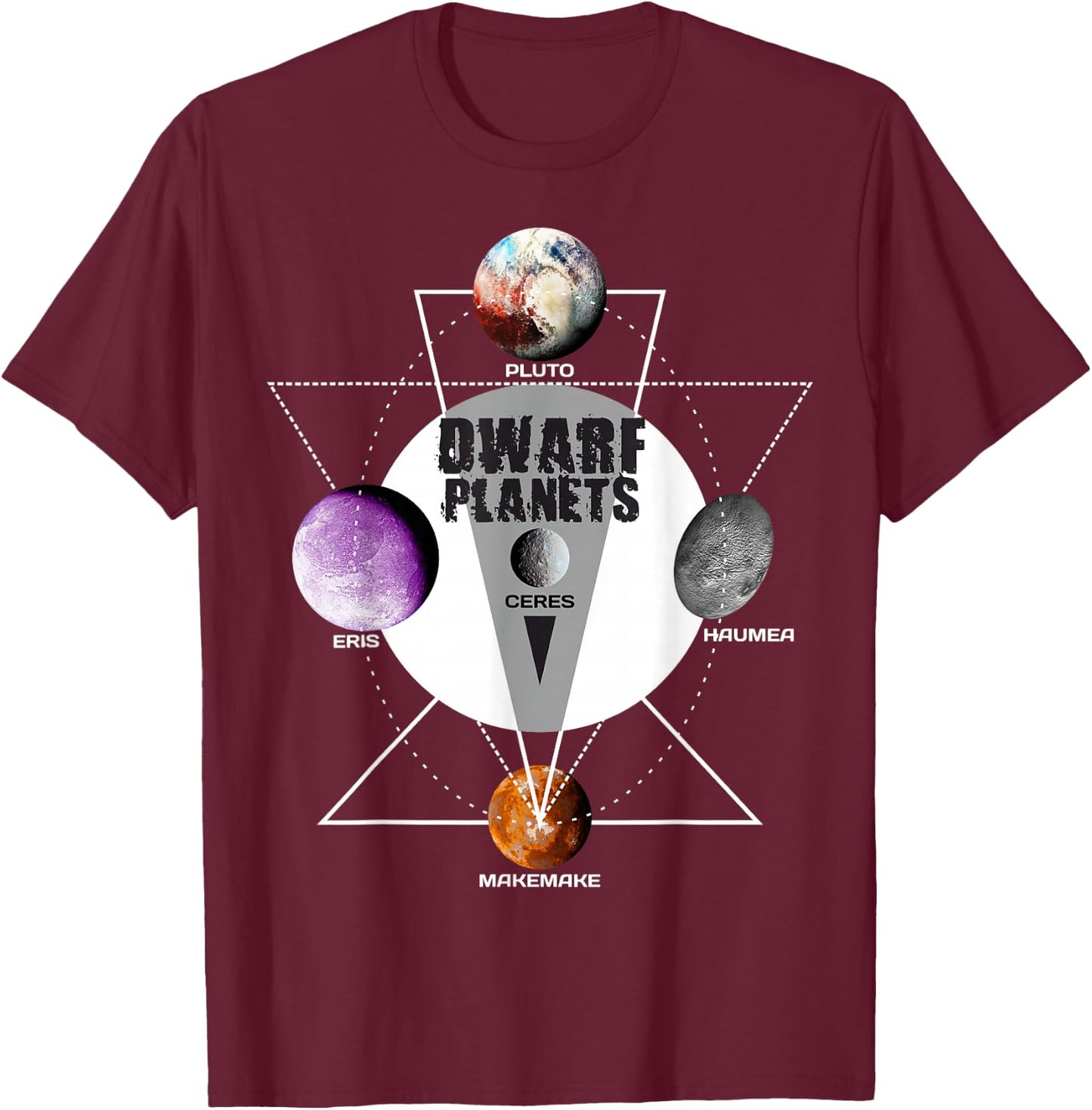 Solar System - Dwarf Planets Gift T Shirt T-Shirt - T-Shirt | Maroon