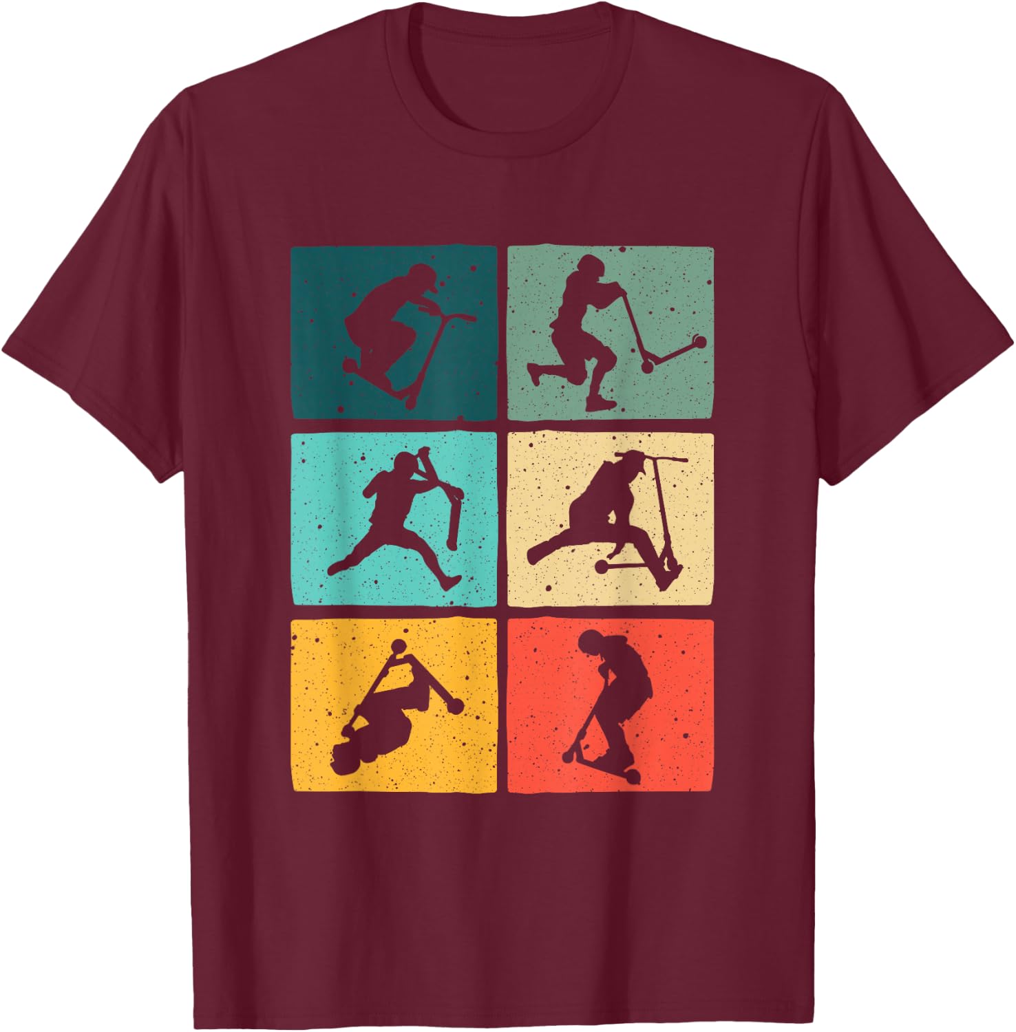 Funny Scooters Stunt Vintage Art Women Best Riders T-Shirt - T-Shirt | Maroon