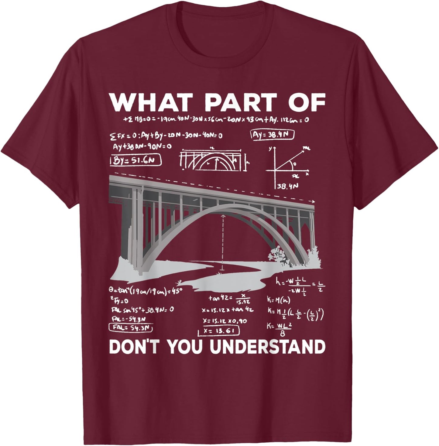 What Part Of Dont You Understand Construction Civil Engineer T-Shirt - T-Shirt | Maroon