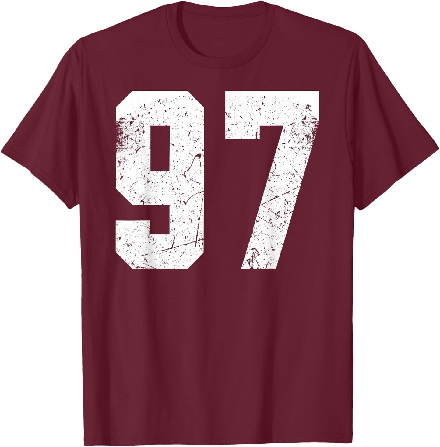 Number 52 Blue Sports Team T-Shirt - T-Shirt | Maroon
