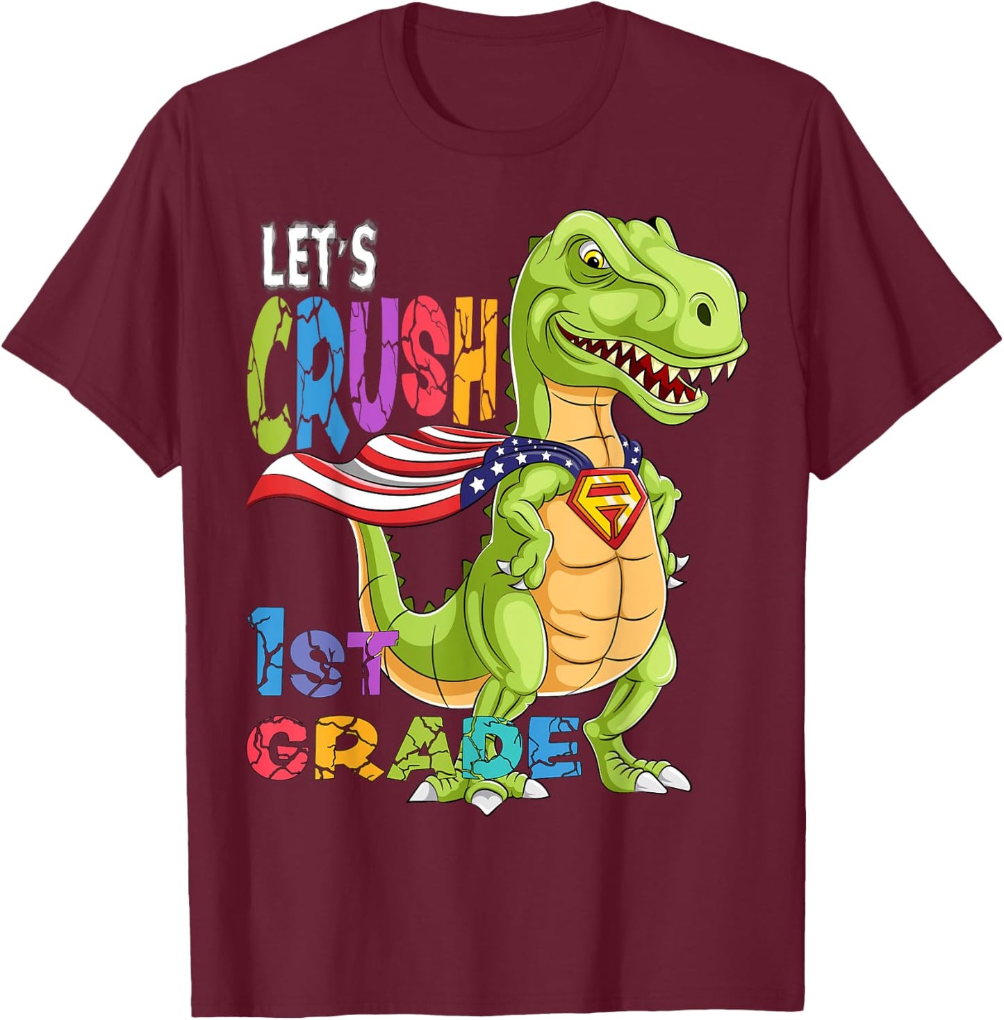 Ready To Crush First Grade Back to School Class of 2035 Boy T-Shirt - T-Shirt | Maroon