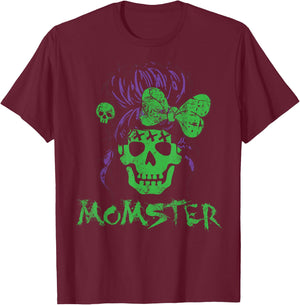 Momster Shirt Retro Funny Horror Zombie Halloween T-Shirt - T-Shirt | Maroon