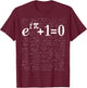 Euler's Identity Math Science Fun Most Beautiful Equation T-Shirt - T-Shirt | Maroon
