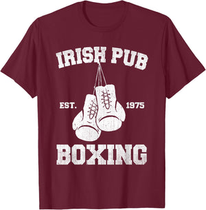 Vintage Irish Pub Est 1975 Boxing Day T-Shirt - T-Shirt | Maroon