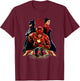 The Flash Movie Batman Supergirl Team T-Shirt - T-Shirt | Maroon
