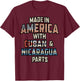 Cuban And Nicaraguan Made In America Mix Heritage Vintage T-Shirt - T-Shirt | Maroon