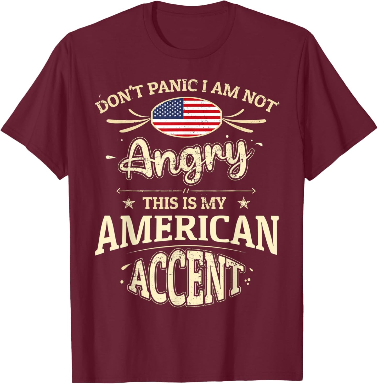 America Flag Souvenirs for Americans Men & Women T-Shirt - T-Shirt | Maroon