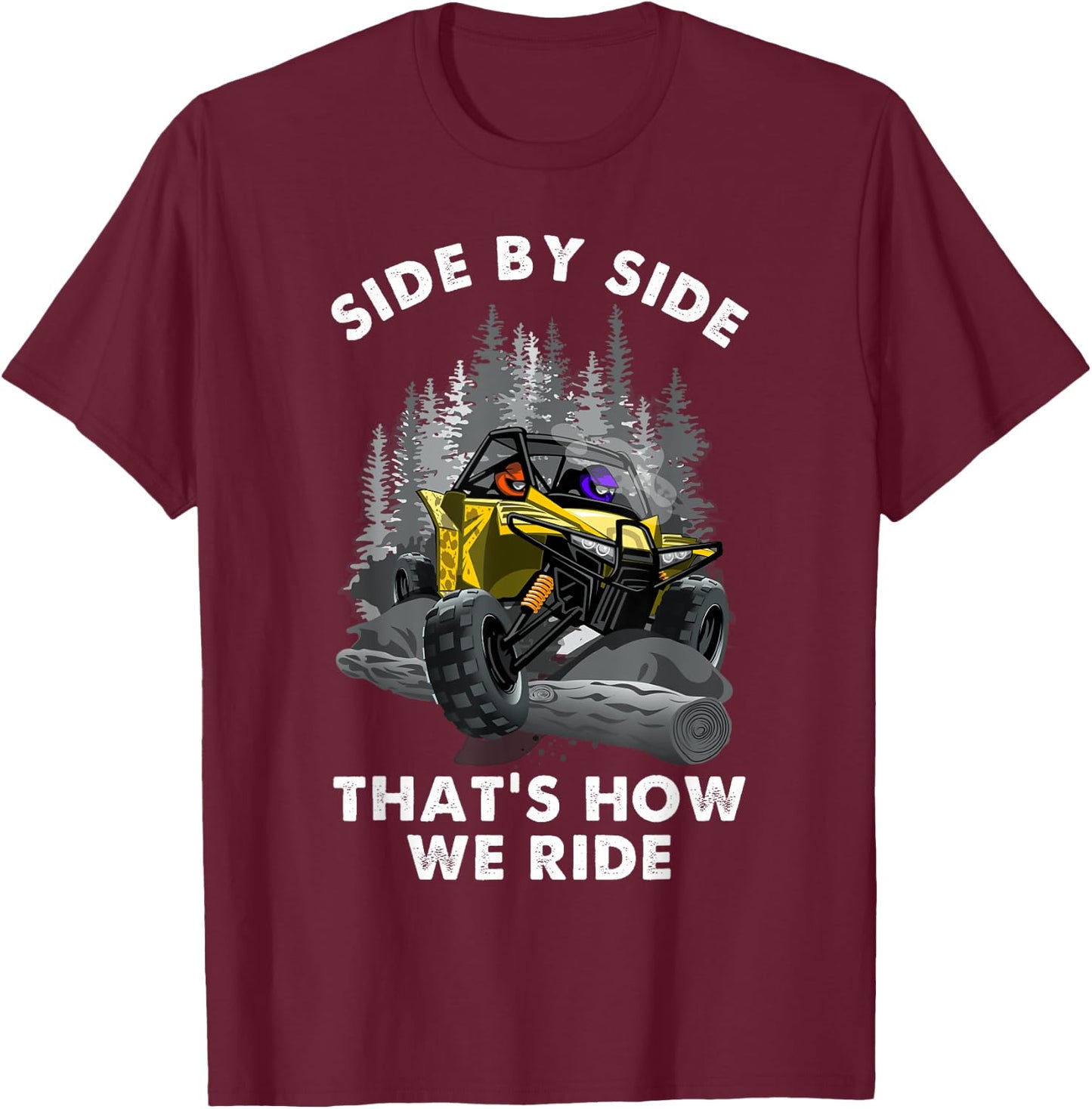 UTV Quad Bikers Off Roading Four Wheeler For Couples T-Shirt - T-Shirt | Maroon