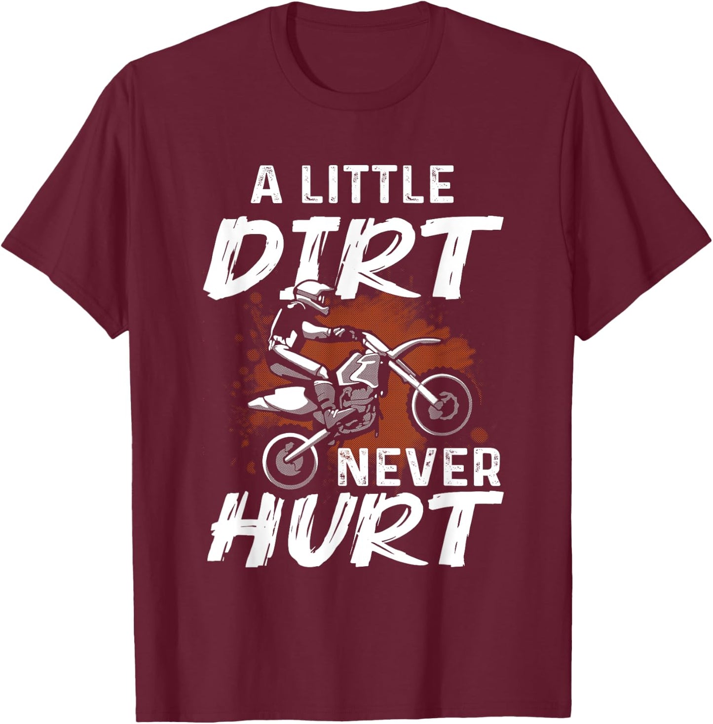 Funny Dirt Bike Gift Boys Men Motorcycle Motocross Biker T-Shirt - T-Shirt | Maroon