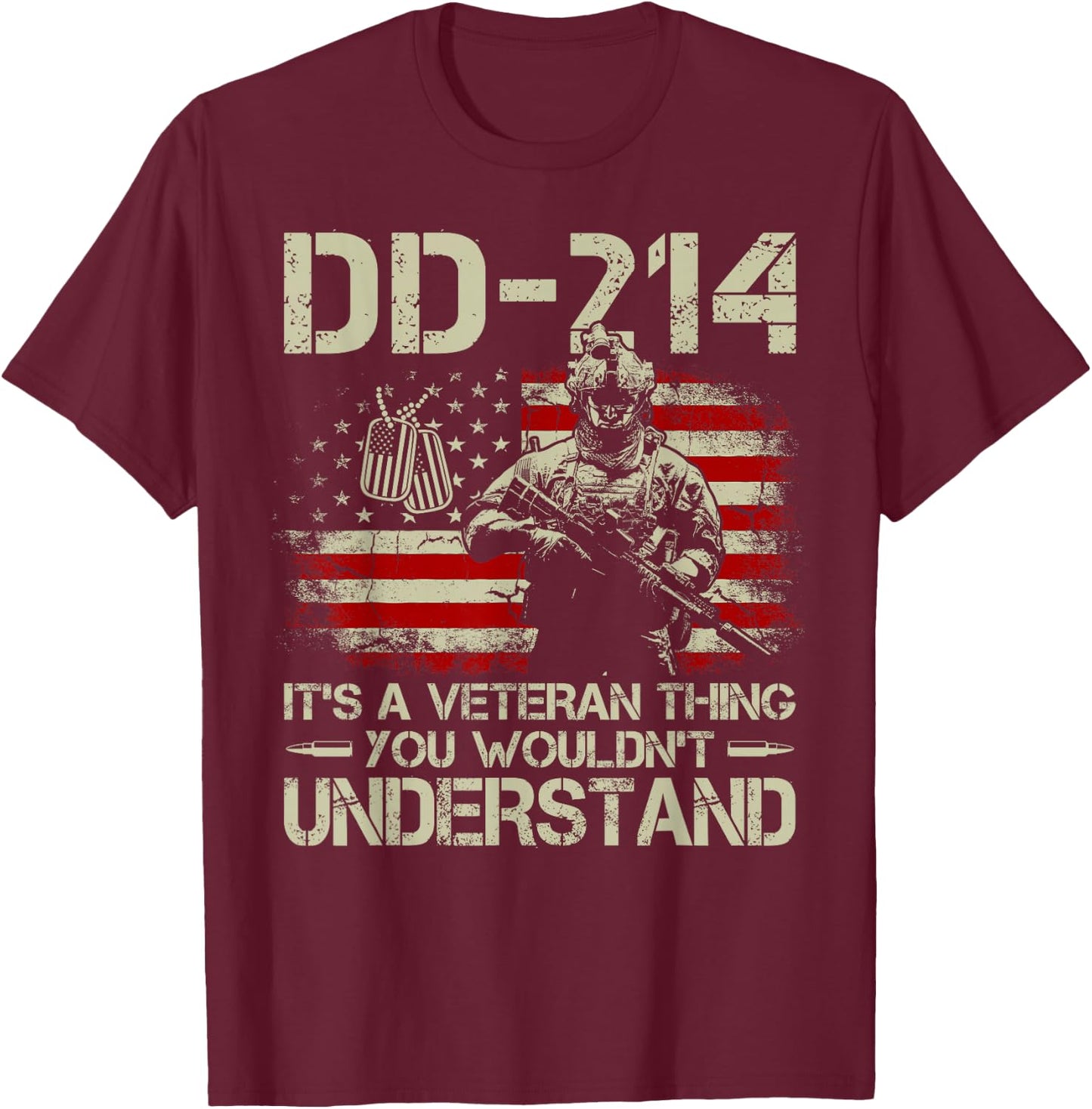 DD-214 It's A Veteran Thing You Wouldn't Understand DD-214 T-Shirt - T-Shirt | Maroon
