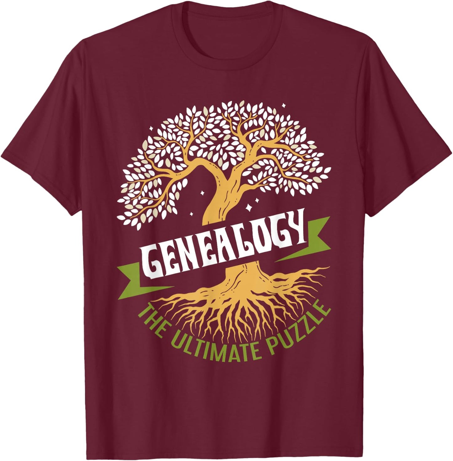 Genealogy The Ultimate Puzzle - Genealogist Ancestry T-Shirt - T-Shirt | Maroon