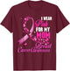 I Wear Pink For My Mom Breast Cancer Awareness Support T-Shirt - T-Shirt | Maroon