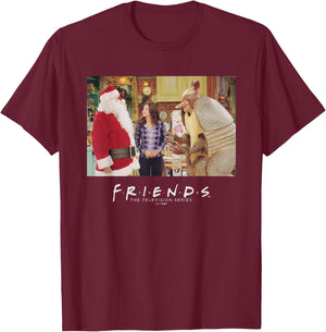 Friends Christmas Armadillo T-Shirt - T-Shirt | Maroon