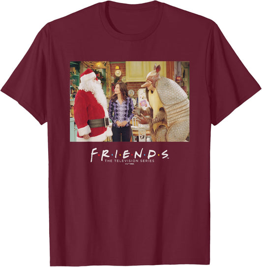Friends Christmas Armadillo T-Shirt - T-Shirt | Maroon