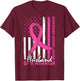 Husband Breast Cancer Support Huband of a Warrior US Flag T-Shirt - T-Shirt | Maroon
