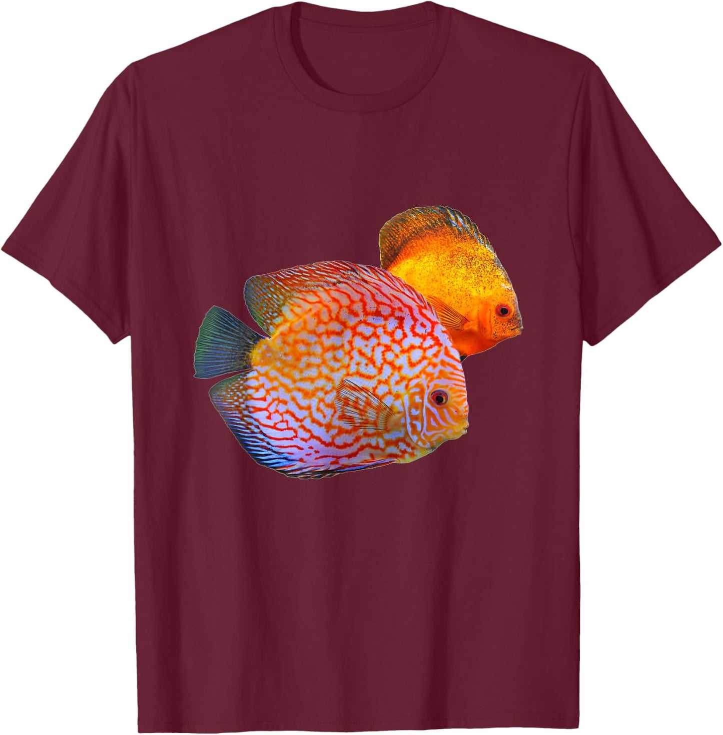 Portrait of Discus Fish Ocean Fishes Shirt T-Shirt - T-Shirt | Maroon