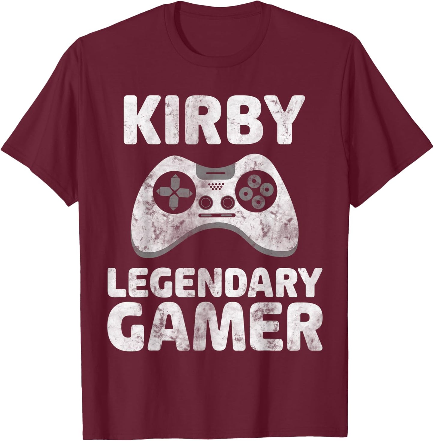 Personalized Legendary Gamer Shirt Kirby Name Video Gamer T-Shirt - T-Shirt | Maroon