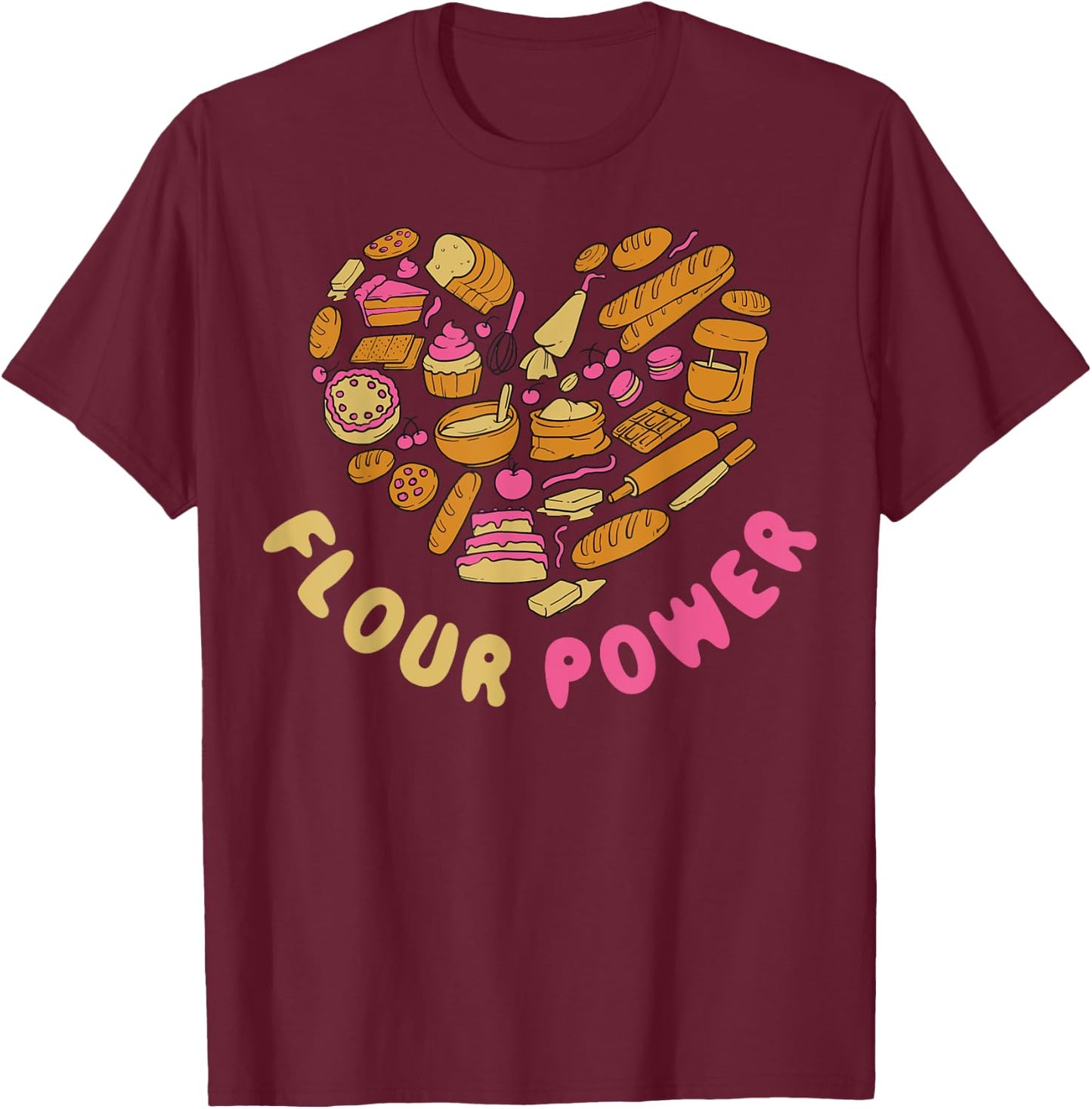 Flour Power T-Shirt - T-Shirt | Maroon