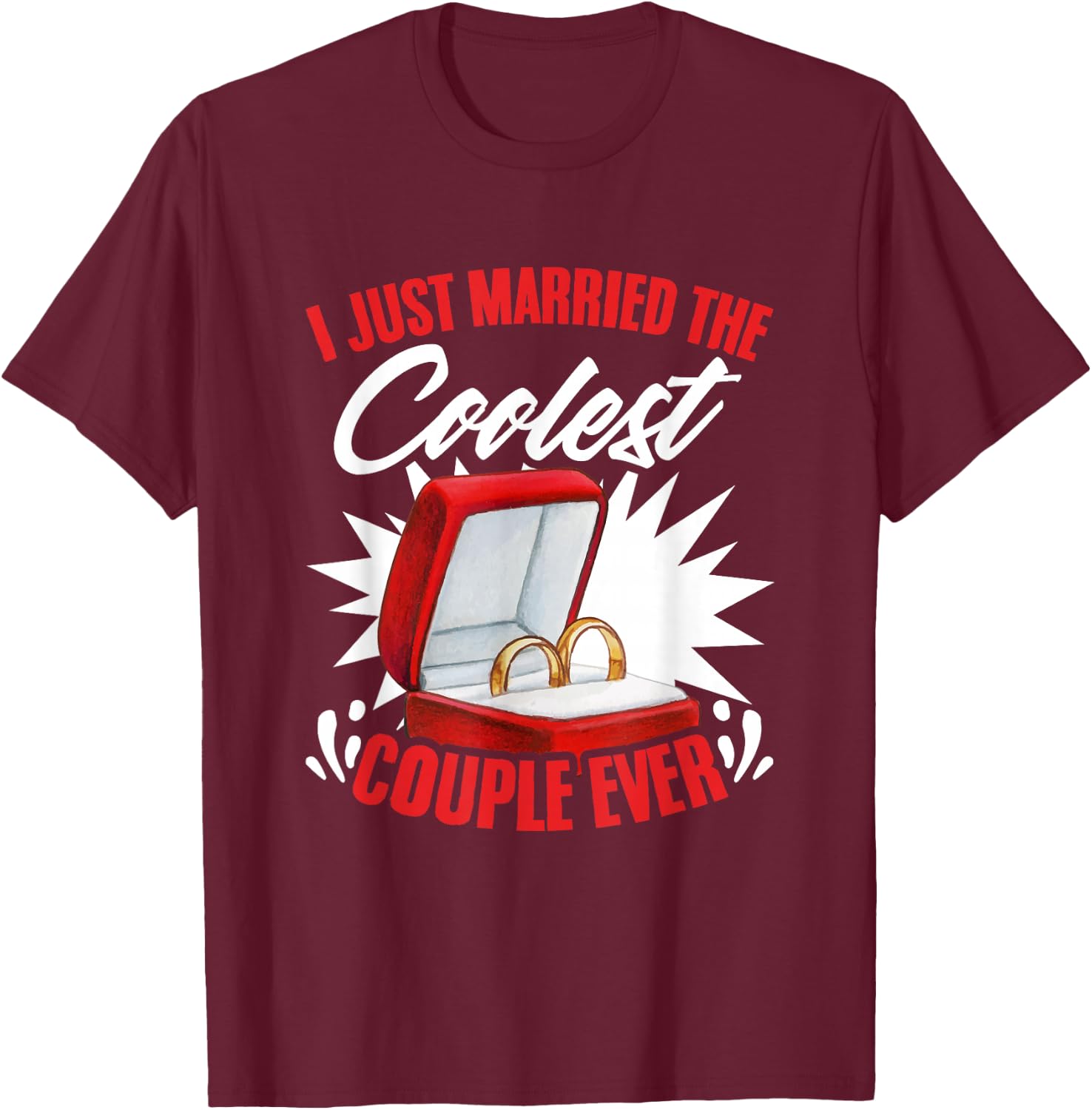 Married Couple Wedding Officiant Marriage Ordained Minister T-Shirt - T-Shirt | Maroon
