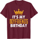 It's My Boyfriend's Birthday Party Couple T-Shirt - T-Shirt | Maroon