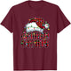 Grandma Claus Shirt Christmas Lights Pajama Family Matching T-Shirt - T-Shirt | Maroon
