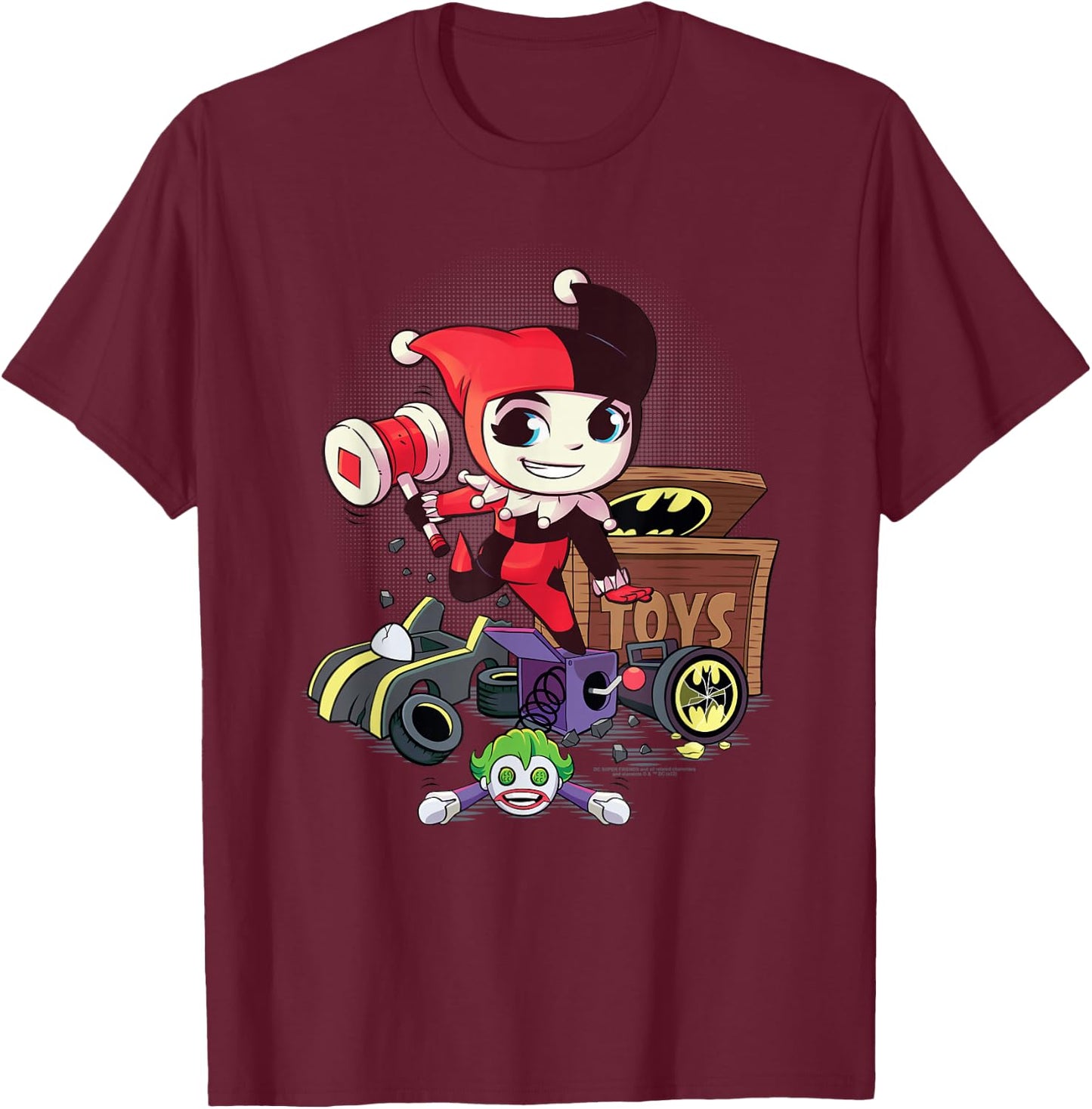 DC Super Friends Harley Quinn T-Shirt - T-Shirt | Maroon