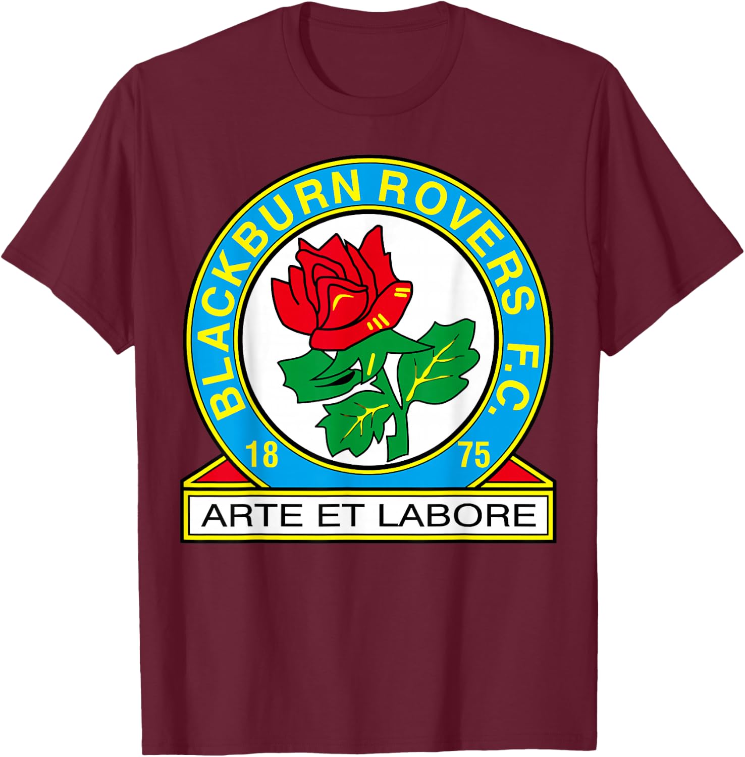 Blackburn Rovers FC logo T-Shirt - T-Shirt | Maroon