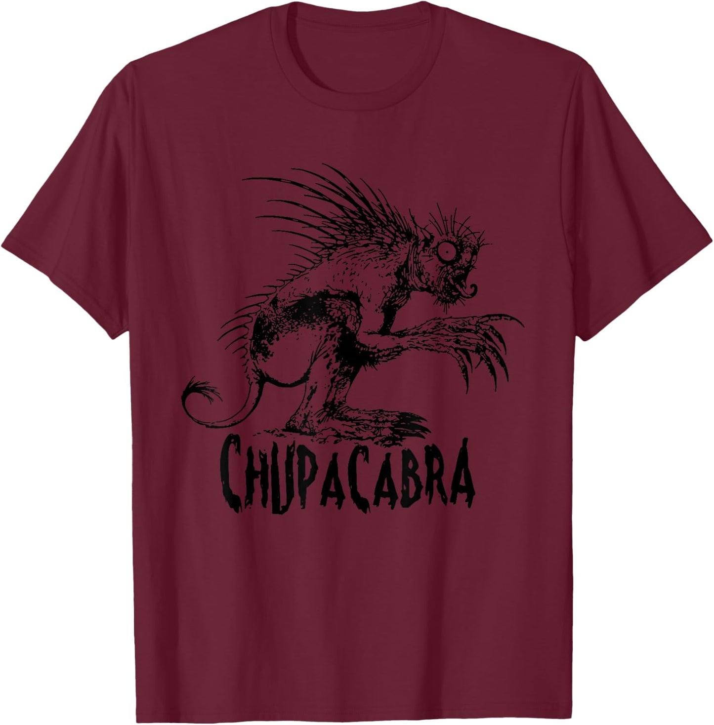 Chupacabra | Goat Sucker From Puerto Rico Cryptids T-Shirt - T-Shirt | Maroon